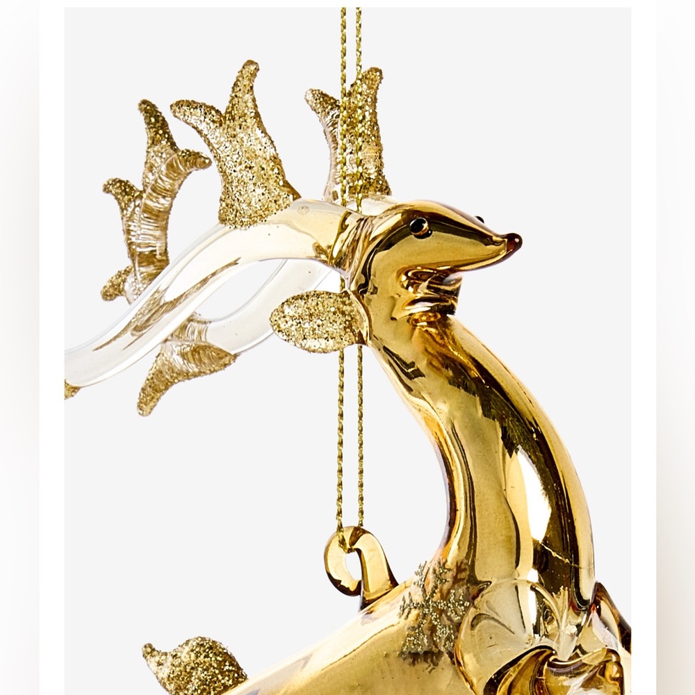 LIMITED TIME OFFER Elegant Gold Reindeer Ornament - Picture 4 of 5